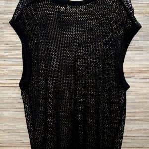 Camiseta Rejilla Sin Mangas - T.U, Negro